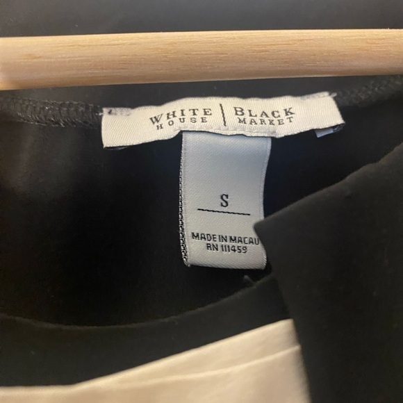 WHITE HOUSE BLACK MARKET BLOUSE WITH SILK TIE SIZE SMALL - Picture 2 of 4